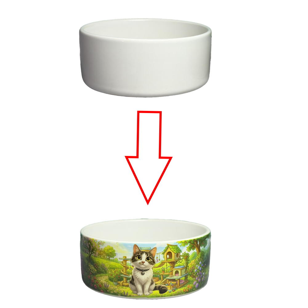 Egyedi kerámia tál macskák számára 450 ml